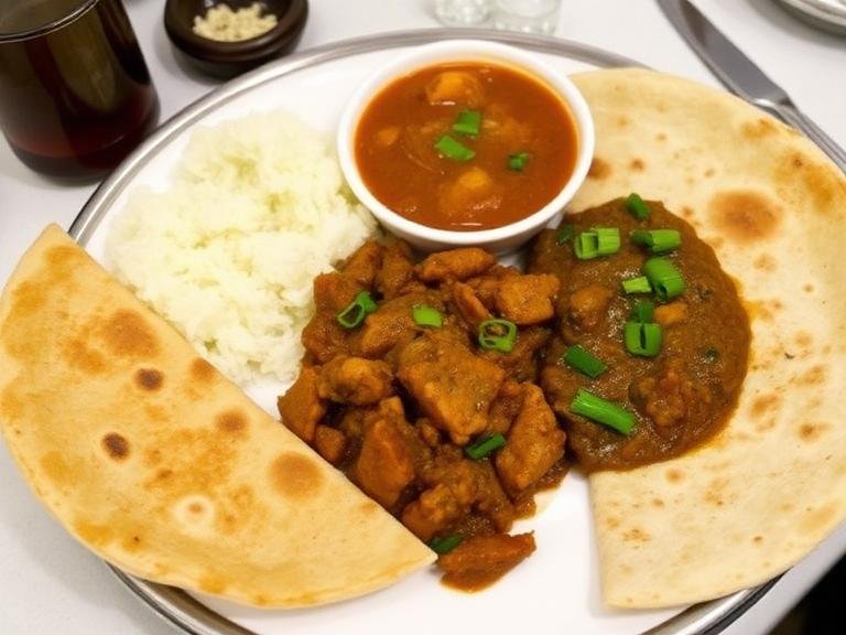Traditional Pakistani breakfast