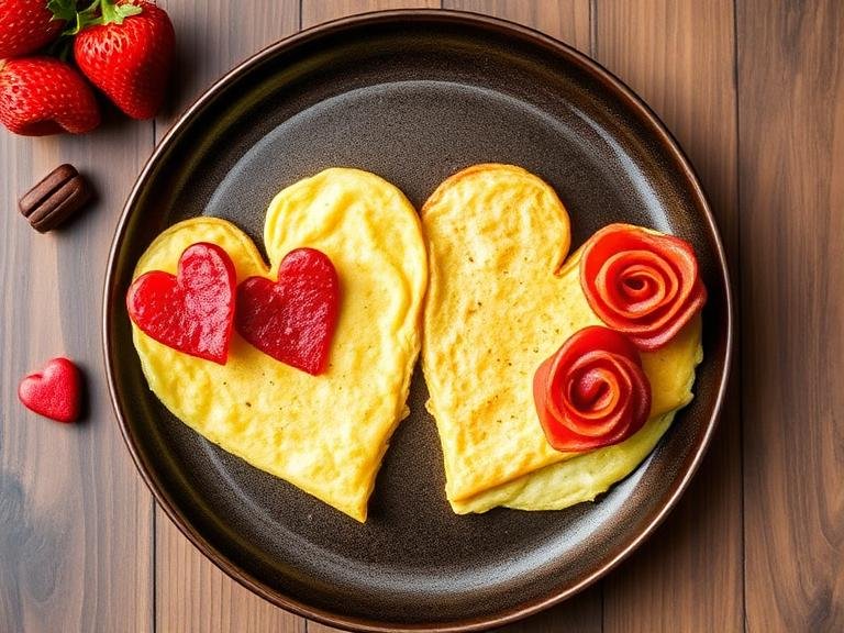 Valentine’s Day Breakfast Recipe with Heart Omelets and Bacon Roses: Easy, Cute & Delicious for Couples