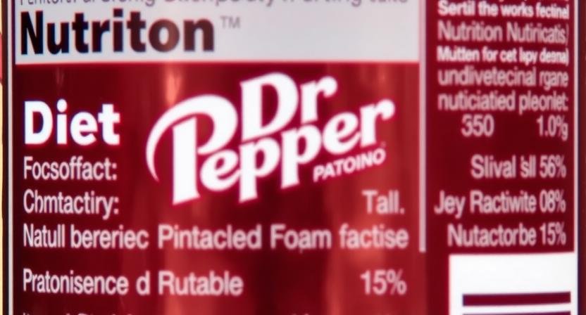 Diet Dr Pepper Nutrition Label