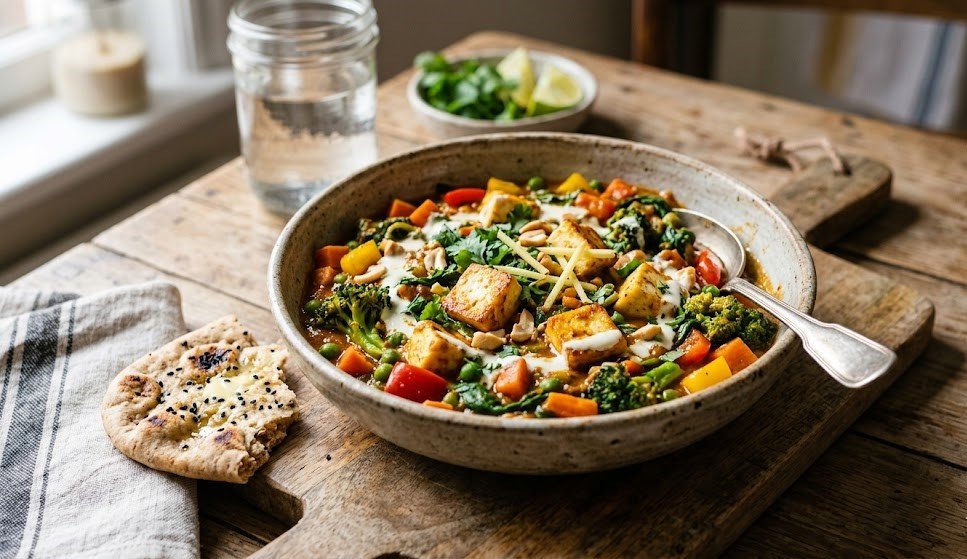 A delicious and nutritious dish featuring healthy paneer recipes with fresh vegetables and spices
