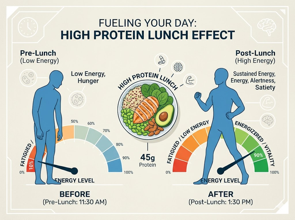 Why high protein lunch recipes improve afternoon energy and focus
